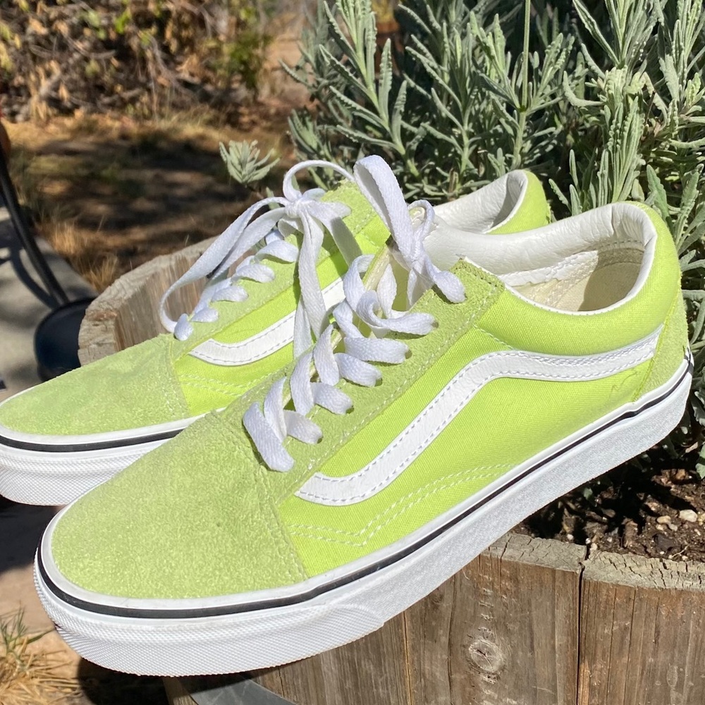 Vans old skool lime green vans